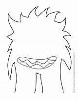 Monster Printable Templates Kids Coloring Monsters Pages Eyed Wild Things Easy Where Template Cute Craft Preschool Step Crafts Halloween Ink sketch template
