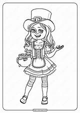 Coloring Girl St Costume Printable Patrick Patricks sketch template