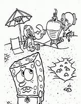 Sponges Spongebob Coloringhome sketch template