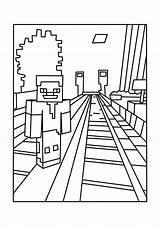 Herobrine Pages Coloring Minecraft Getcolorings Colouring sketch template