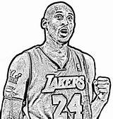Bryant Kobe Basketball Disegni Colorare sketch template