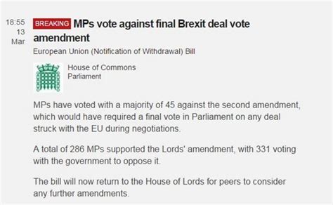 brexit bill highlights  parliament bbc news