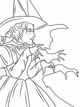 Wicked Mago Strega Dorothy Bruja Glinda Supercoloring Streghe Fresco Cattiva Abrir Munchkins Albanysinsanity sketch template