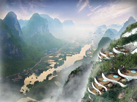 ideattack reveals designs  yangshuo resorts world guangxi china including spectacular hotel