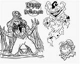 Coloring Scary Pages Halloween Pumpkin Evil Bear Very Superhero Hand Drawing Printable Getcolorings Spiderman Getdrawings Masha Colorings sketch template