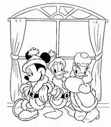 Coloring Disney Christmas Pages Mickey Mouse Favourite Featuring Three Kleurplaat Sheet sketch template
