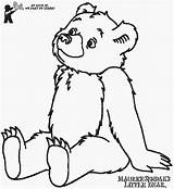 Pages Bear Little Coloring Sit Colouring Template sketch template