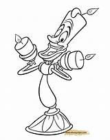 Lumiere Coloring Beast Pages Beauty Disney Belle Printable Color Book Sheets Chip Mrs Potts Getcolorings Disneyclips sketch template