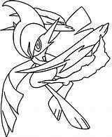 Gallade Colorear Disegni Megaevolucionados Kleurplaat Malvorlagen Rayquaza Malvorlage Pokémon Ausmalen Charizard Dragonite sketch template
