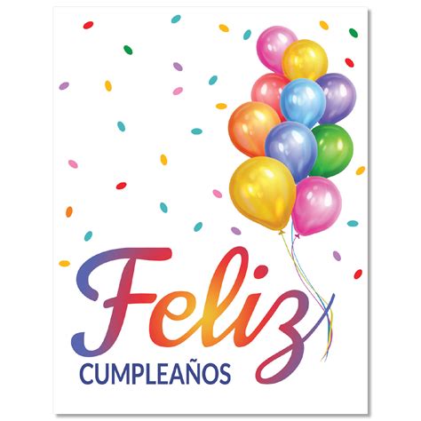 big happy birthday spanish card hrdirect
