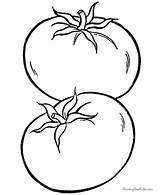 Coloring Pages Tomato Food Sheets Print Printing Help sketch template
