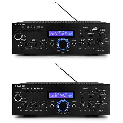 pyle home  watt amfm auxusb bluetooth home stereo amplifier system