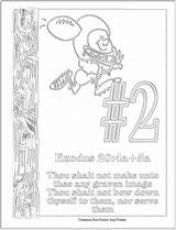 Coloring Ten Commandment Commandments Pages Big Book Children Restored 17th August April sketch template