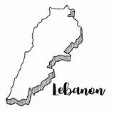 Lebanon Illustrations sketch template