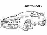 Toyota Prius sketch template