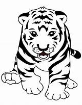 Coloring Pages Cute Tiger Baby Tigers Cartoon Clipart Printable Clip Cub Drawing Cliparts Print Kids Book Emoji Color Info Bengal sketch template
