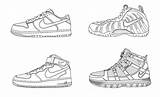 Nike Shoes Coloring Drawing Pages Sketch Shoe Sketches Drawings Kinds Template Sneakers Coloringpagesfortoddlers Choose Board Cortez Clipart sketch template