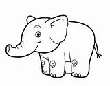 Elephant Little Coloring Coloringcrew sketch template