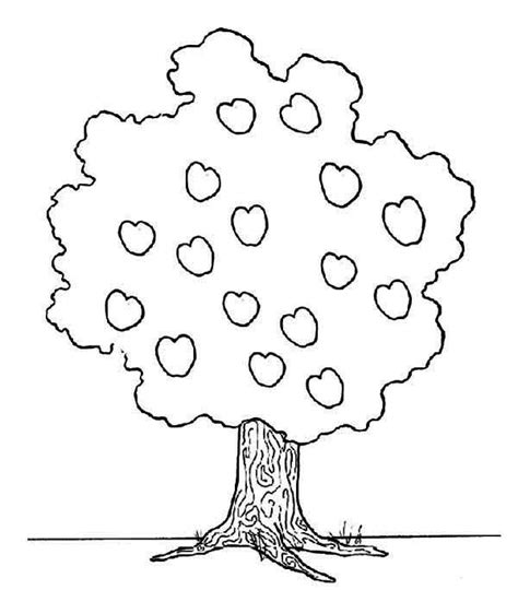 pin oleh kidsplaycolor  apple tree coloring pages
