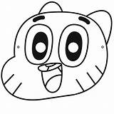 Gumball Coloring sketch template