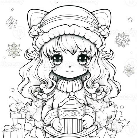christmas coloring pages  stock photo  vecteezy