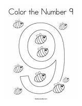 Coloring Number 9th Birthday Color Happy sketch template