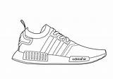 Nmd Adidas Drawing Sketch Shoe Shoes Paintingvalley Yeezy Sneakers Google sketch template
