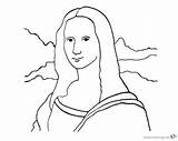 Mona Lisa Clipart Coloring Clip Printable Pages Kids Adults Clipground sketch template