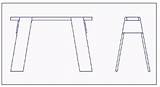 Plans Sawhorse Saw Horse sketch template