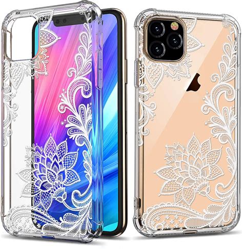 amazoncom floral clear iphone  pro case  women girlsgreatruly pretty phone case