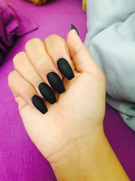 Coffin Nails Black Matte