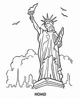 Statue Liberty Coloring Pages Forces Armed Printable Sketch Drawing Sheets Cliparts Color Line Clipart Marine Getcolorings Getdrawings Paintingvalley Corps Az sketch template