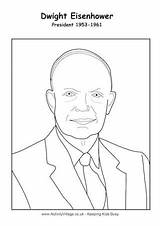 Eisenhower Dwight Colouring sketch template