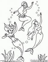 Coloring Mermaid Pages Mermaids Sirens Sing Combing Hair Her Print Sea sketch template