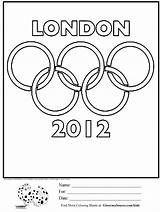 Coloring Pages Olympic London Olympics Ginormasource Circles sketch template