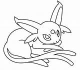 Espeon Coloring Pages Pokemon Umbreon Color Outline Getcolorings Getdrawings Print Colorings sketch template