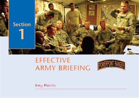 effective army briefing guide  powerpoint ranger pre