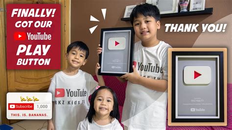 Got Our 1k Youtube Play Button Thank You 1000