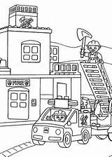Coloring Firehouse Fire Station Drawing Getdrawings Pages Getcolorings Printable sketch template