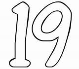 19 Number Coloring Numbers Softball Printable Pages Color Choose Board Drodd sketch template