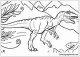 Allosaurus Coloring Pages Dinosaur Color Dinosaurs Kids Printable Getcolorings Coloringpagesonly sketch template