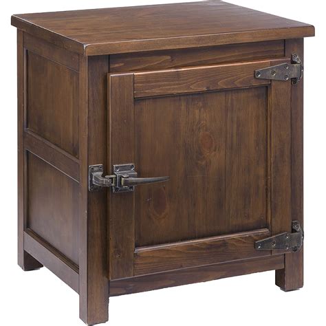 amazoncom plow hearth vintage style portland ice box wood storage side table  adjustable