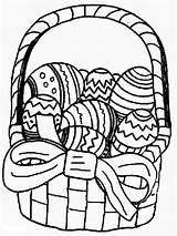Easter Basket Coloring Pages Printable Color sketch template
