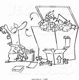 Dumpster Tossing Businessman Toonaday sketch template