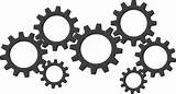 Cogs Gears Gear Cog Clipart Template Steampunk Interlocking Clip Coloring Pluspng Pages Computer Simple Mechanical March Transparent Vector Logo Pulleys sketch template