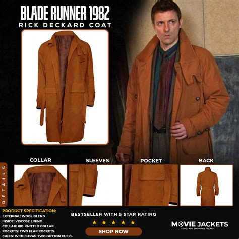 rick deckard coat blade runner  trench coat