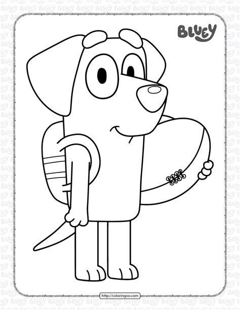 bluey coloring pages snickers