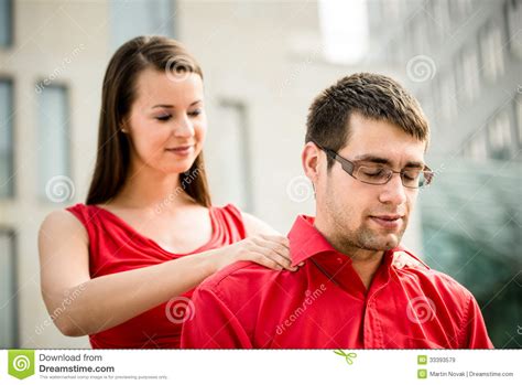 Massage Will Help After Working Day Stock Image Image Of