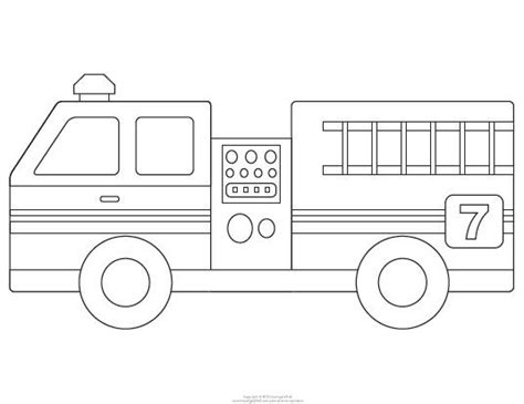 fire truck template printable fire engine template   boy
