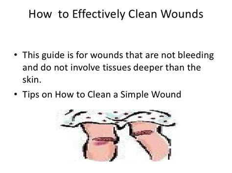 properly clean  simple wound cleaning wind simple